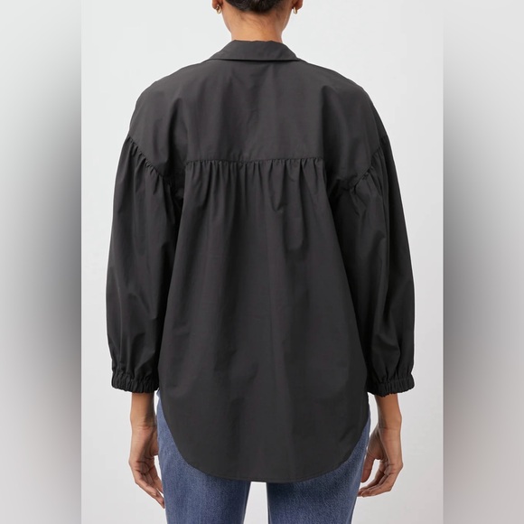 Rails Winnie Oversized Button-Down Shirt/Top In Black Size S - Picture 2 of 16